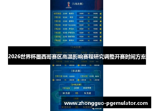 2026世界杯墨西哥赛区高温影响赛程研究调整开赛时间方案
